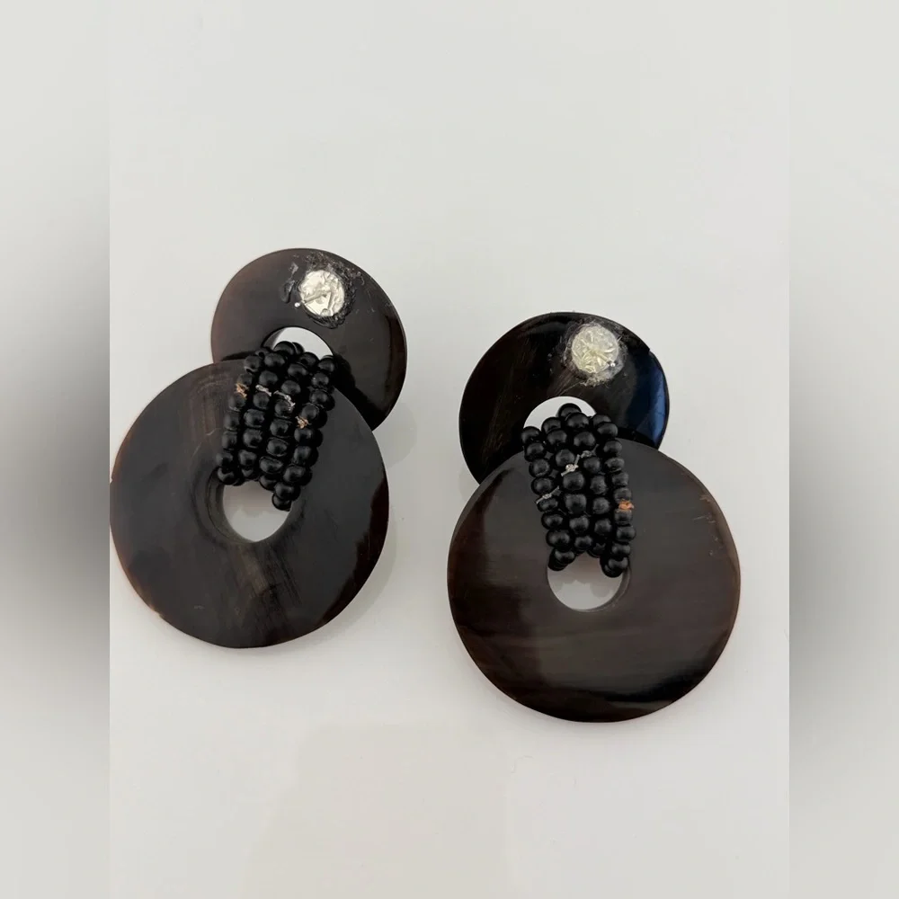 Vintage horn and brass boho door knockers
